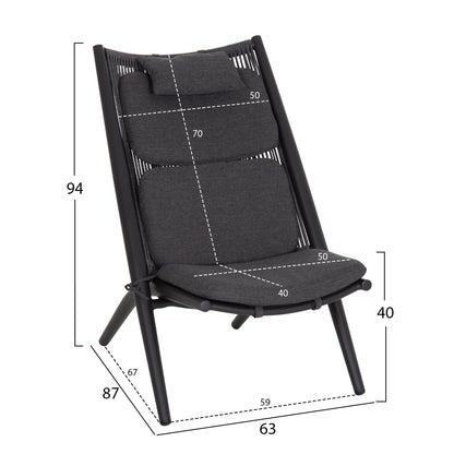 ΠΟΛΥΘΡΟΝΑ RELAX REMUS HM6642.01 ΑΛΟΥΜΙΝΙΟ ΑΝΘΡΑΚΙ-ΣΧΟΙΝΙ OLEFIN ΑΝΘΡΑΚΙ 63x87x94Υεκ.