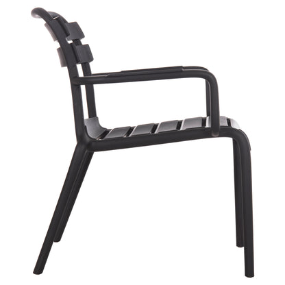 POLYPROPYLENE LOUNGE ARMCHAIR KORVER HM6333.02 BLACK 63.5x65x76Hcm.