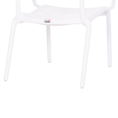 POLYPROPYLENE LOUNGE ARMCHAIR KORVER HM6333.01 WHITE 63.5x65x76Hcm.