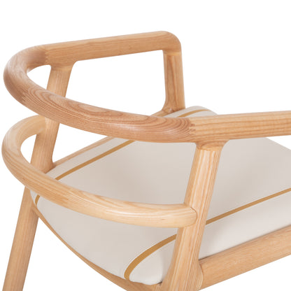 ΠΟΛΥΘΡΟΝΑ ΤΡΑΠΕΖΑΡΙΑΣ EFFY HM18393.01 ΦΡΑΞΙΝΟΣ ΣΕ OAK-ΚΑΘΙΣΜΑ ΕΚΡΟΥ PU 60x58x71Υεκ