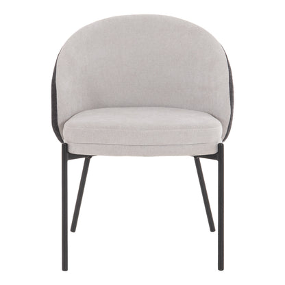 DINING CHAIR DETTON HM18426.01 GREY FABRIC-METAL BLACK LEGS 58x56x76Hcm.