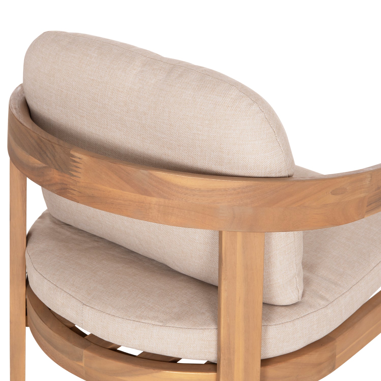 DINING CHAIR CRAVIN HM6441 ACACIA WOOD--CUSHIONS IN BEIGE 57.5x52x82Hcm.