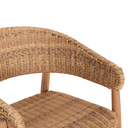 DINING CHAIR CORT HM6447 ACACIA WOOD & ROPE IN NATURAL COLORS 62x54x74Hcm.