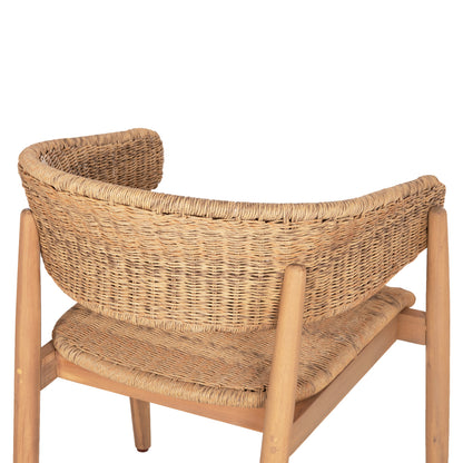 DINING CHAIR CORT HM6447 ACACIA WOOD & ROPE IN NATURAL COLORS 62x54x74Hcm.