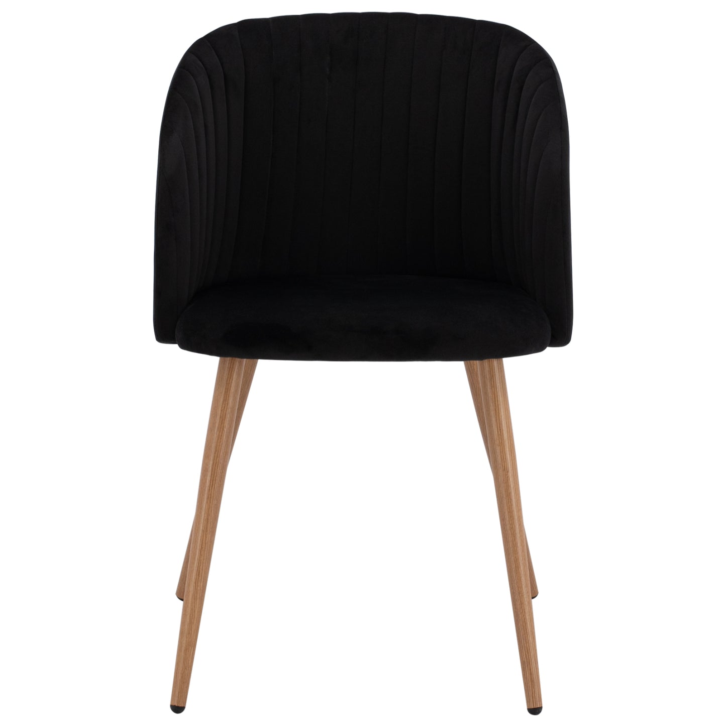 Armchair Leah with Velvet Black and Metallic Legs HM8543.04 53x57x81 cm.