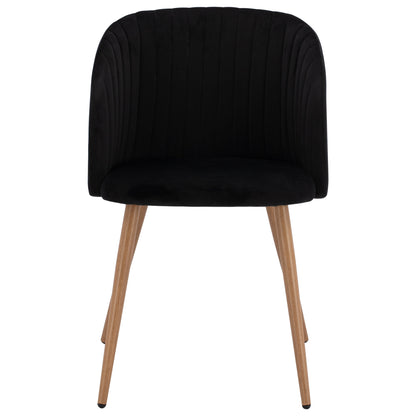 Armchair Leah with Velvet Black and Metallic Legs HM8543.04 53x57x81 cm.
