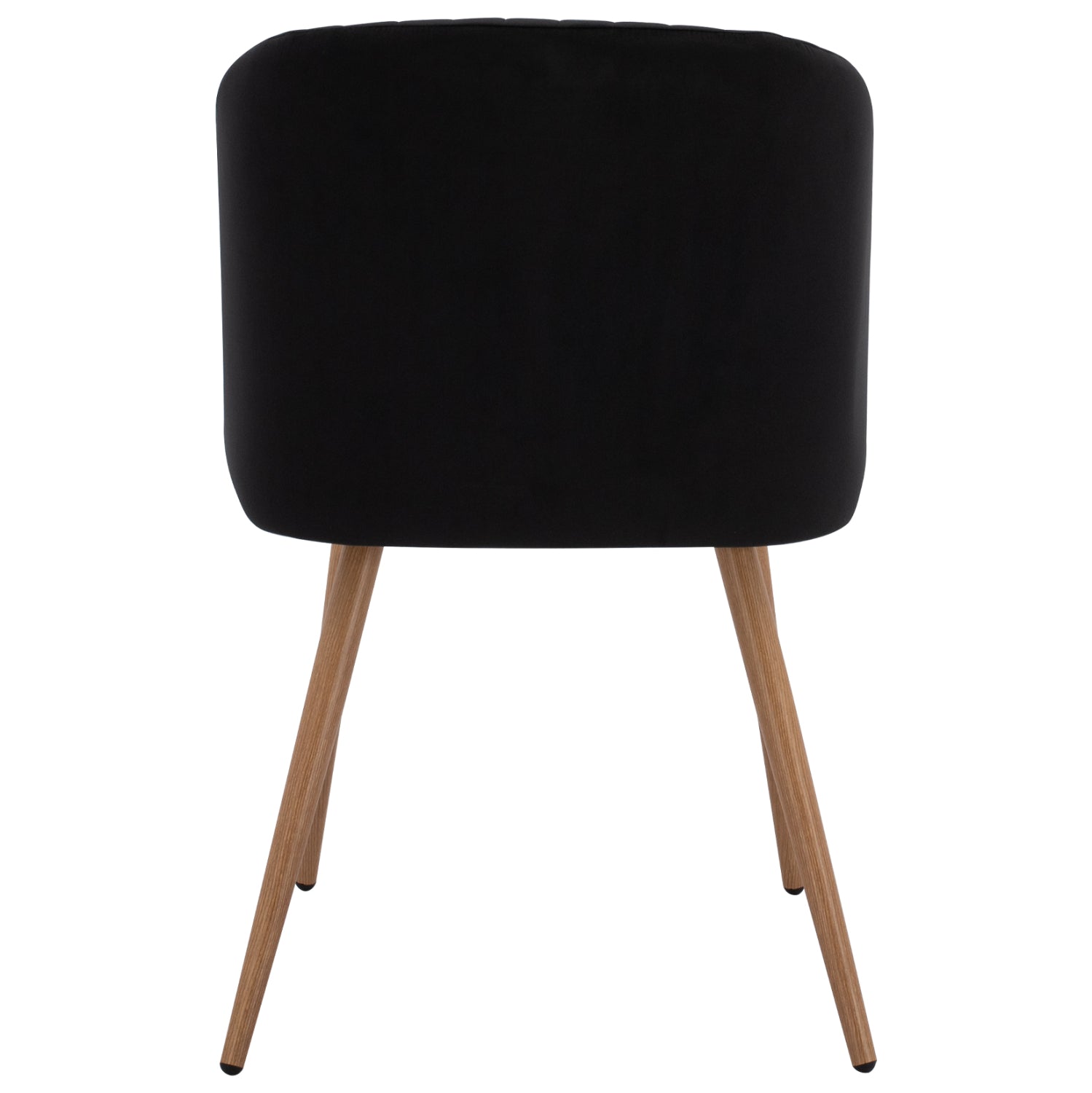 Armchair Leah with Velvet Black and Metallic Legs HM8543.04 53x57x81 cm.