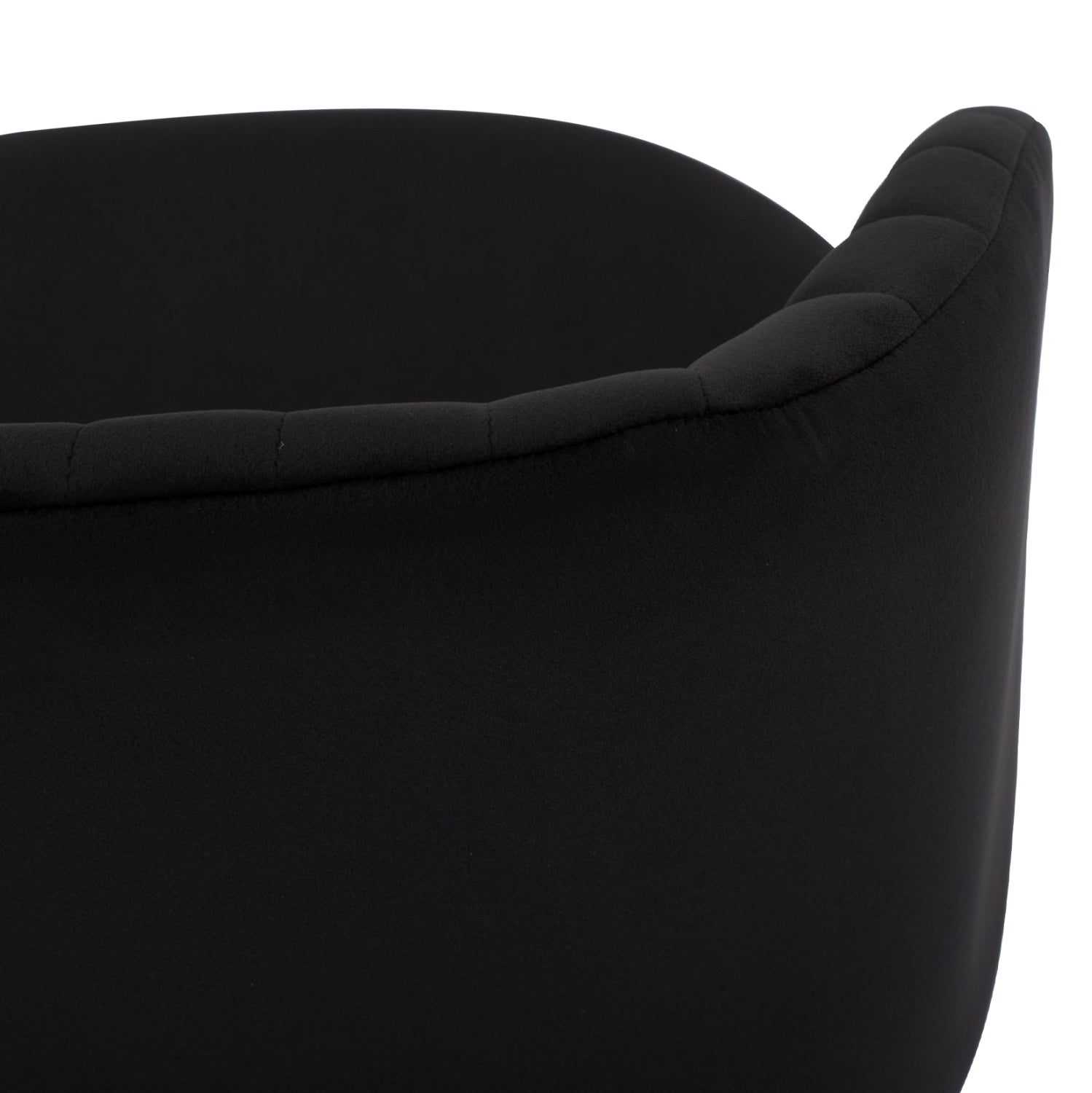 Armchair Leah with Velvet Black and Metallic Legs HM8543.04 53x57x81 cm.