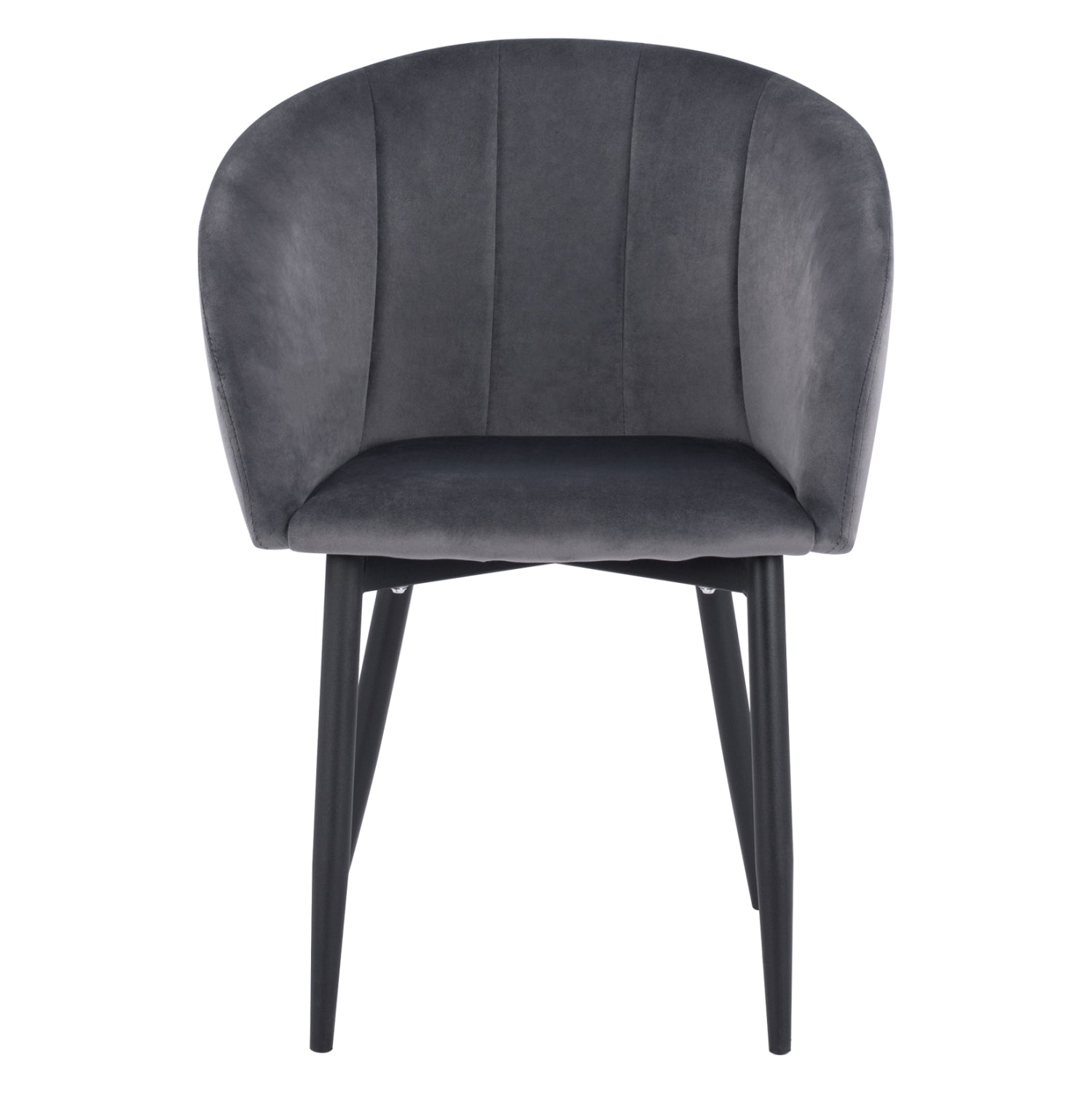 Armchair Bessie HM8699.01 Velvet Grey with metallic frame 60x62x80 cm.