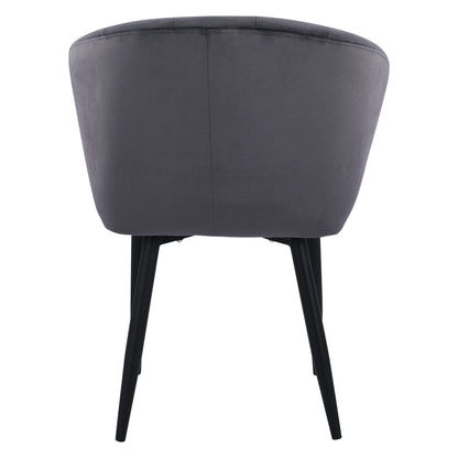 Armchair Bessie HM8699.01 Velvet Grey with metallic frame 60x62x80 cm.
