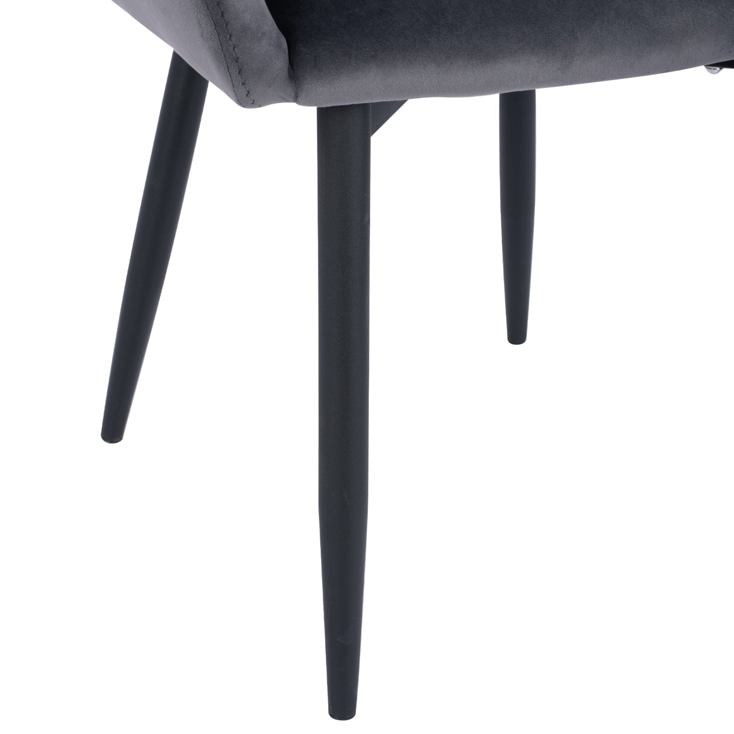 Armchair Bessie HM8699.01 Velvet Grey with metallic frame 60x62x80 cm.