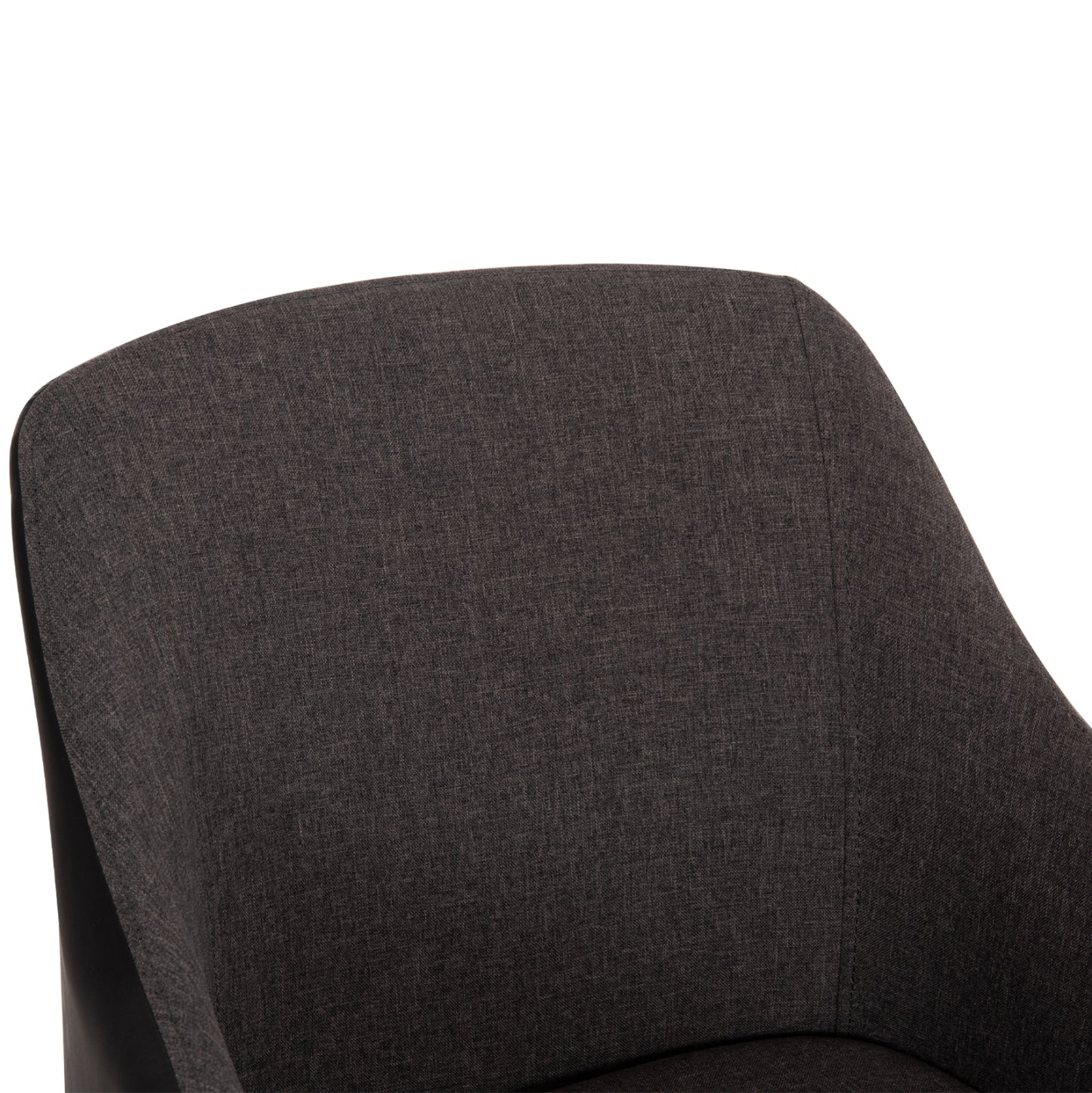 Armchair Bristol HM0141.01 with dark grey color and black PU 57x59x86Υ