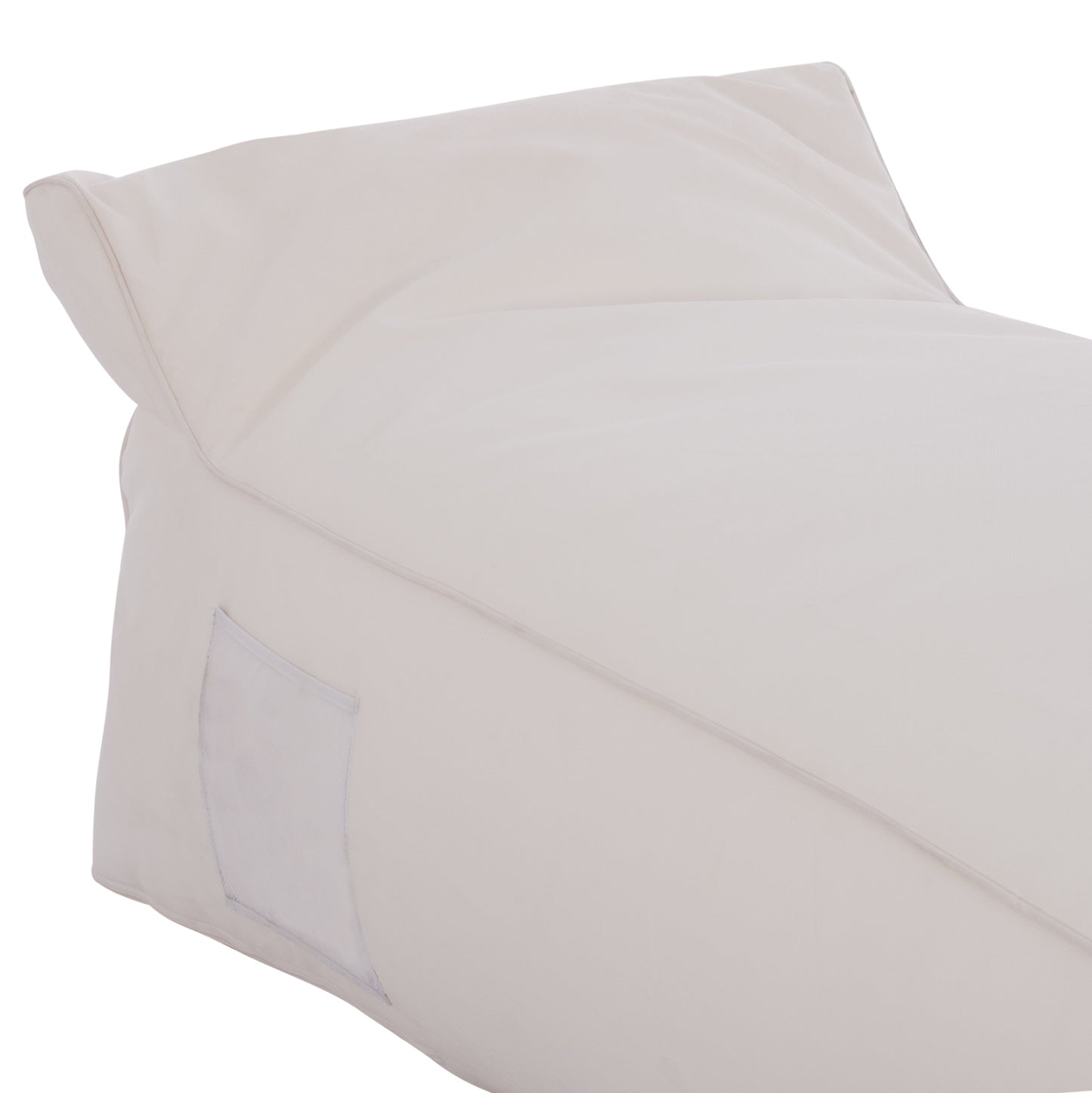 ΠΟΥΦ ΞΑΠΛΩΣΤΡΑ WADELIN HM5774.11 ΜΕ TEXTILINE ΛΕΥΚΟ 190x80x40-60Υ εκ.