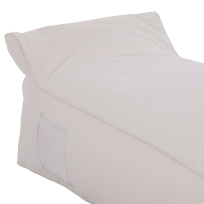 ΠΟΥΦ ΞΑΠΛΩΣΤΡΑ WADELIN HM5774.11 ΜΕ TEXTILINE ΛΕΥΚΟ 190x80x40-60Υ εκ.