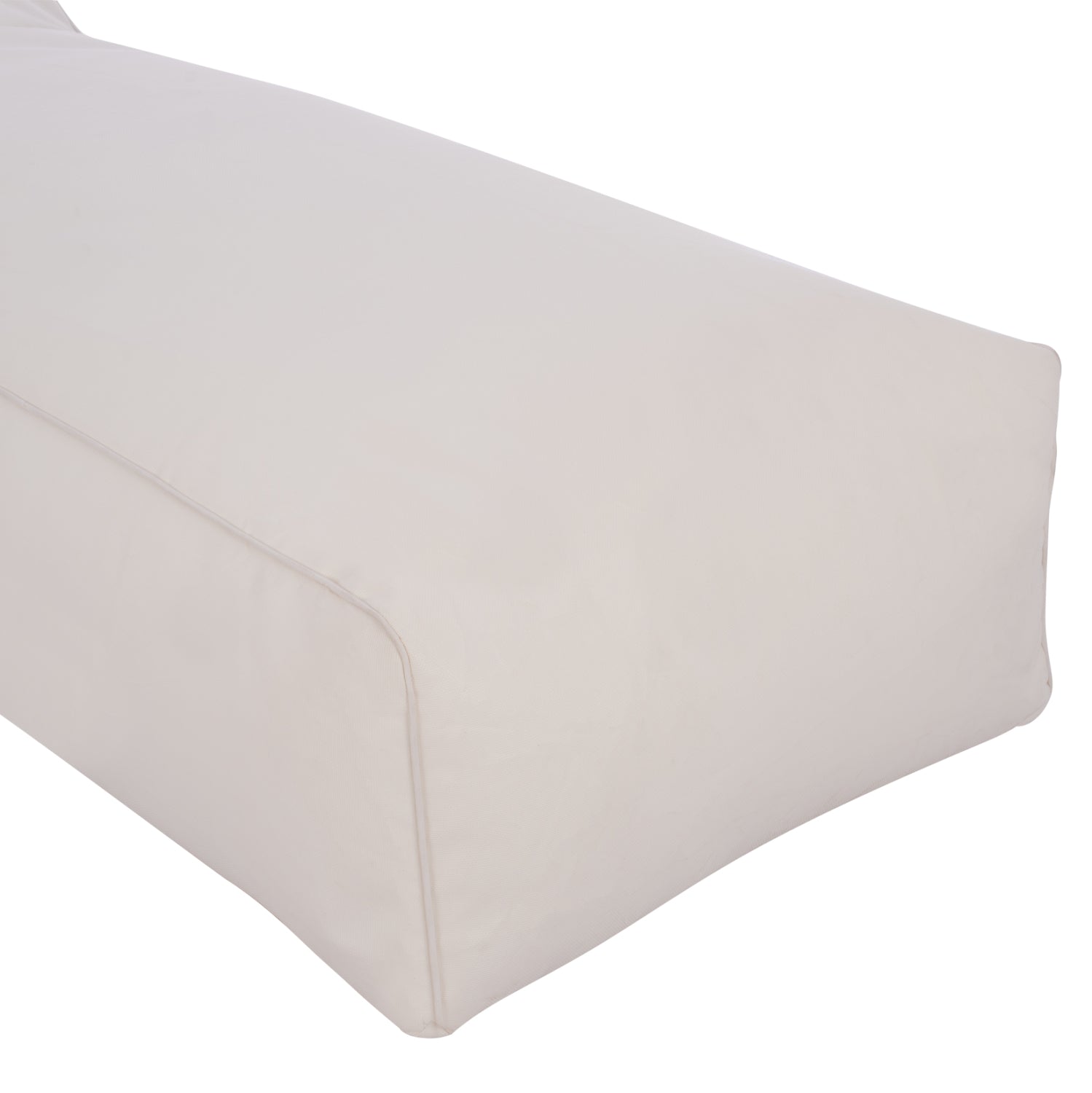 ΠΟΥΦ ΞΑΠΛΩΣΤΡΑ WADELIN HM5774.11 ΜΕ TEXTILINE ΛΕΥΚΟ 190x80x40-60Υ εκ.