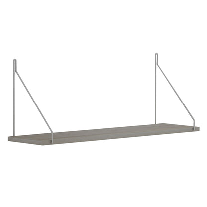 WALL SHELF AGILAN HM9183.14 MELAMINE IN SONOMA-WHITE METAL 72x20x27Hcm.