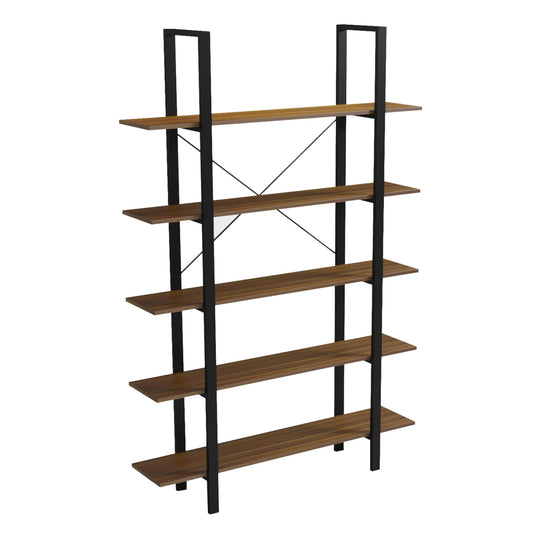 RACK TIMOTE HM18375.03 METAL FRAME--MELAMINE IN WALNUT 120x28x180Hcm.