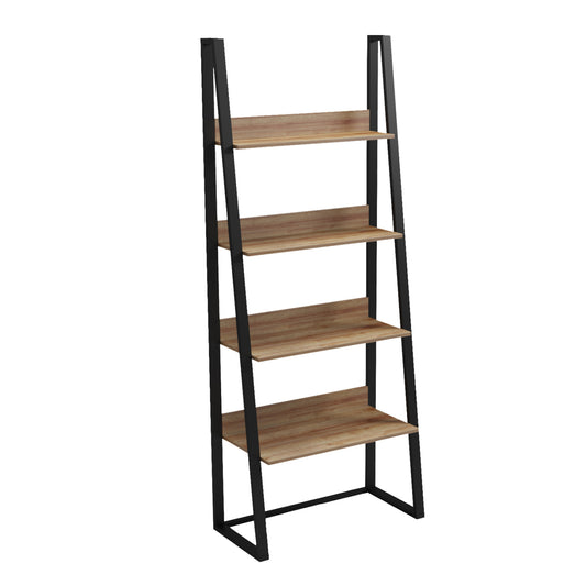 RACK IZABEL HM18376.01 METAL FRAME--MELAMINE IN OAK 75x36x185Hcm.