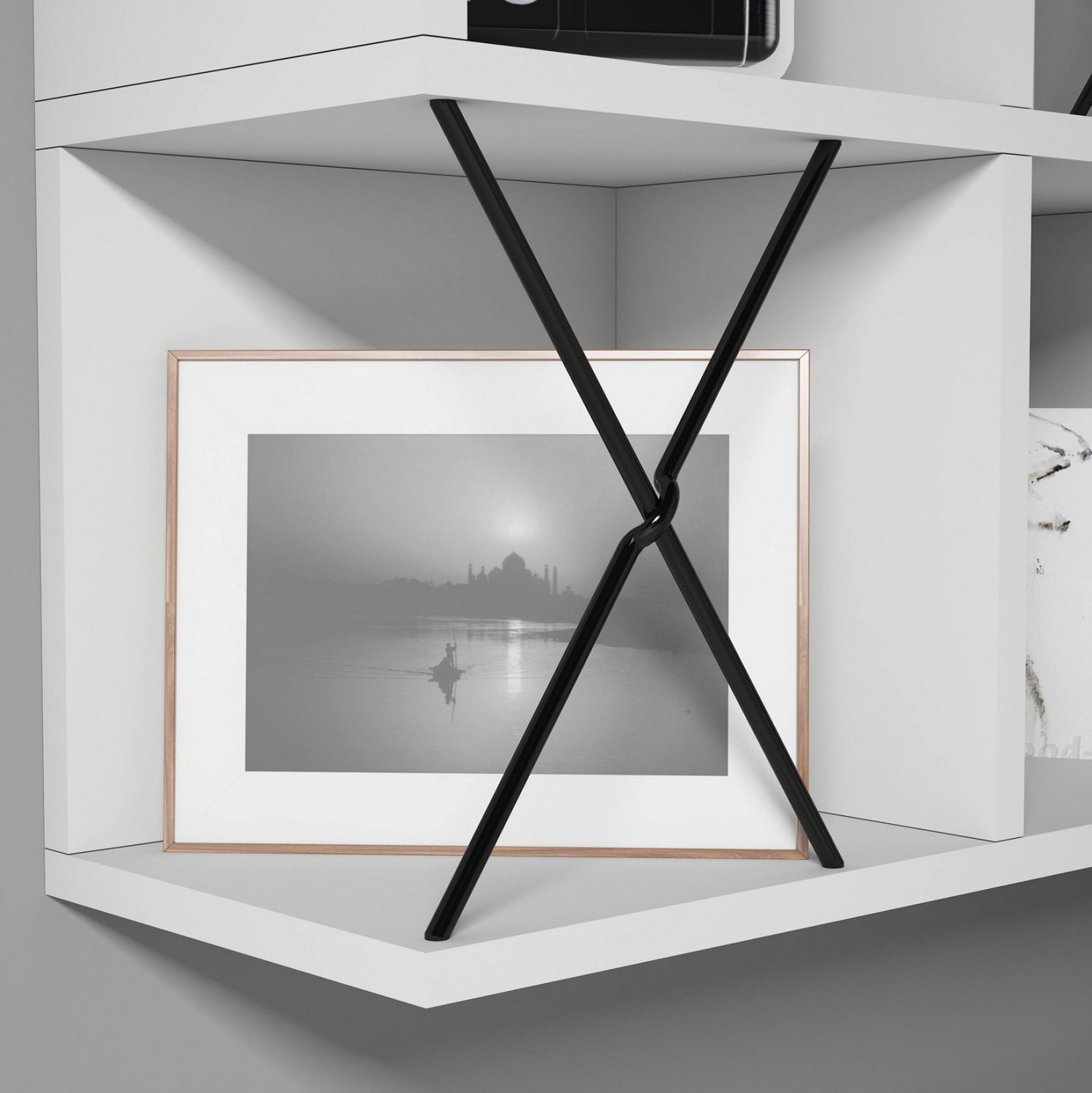 WALL SHELF HM9520.03 MELAMINE IN WHITE COLOR 60x24x60Hcm.