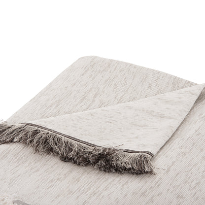 SOFA COVER-THROW WITH FRINGES DREAMTOPIA HM12161.01 IN ECRU COLOR 245X170cm.