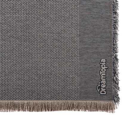 SOFA COVER-THROW WITH FRINGES DREAMTOPIA HM12162.09 IN BLUE COLOR 245X170cm.