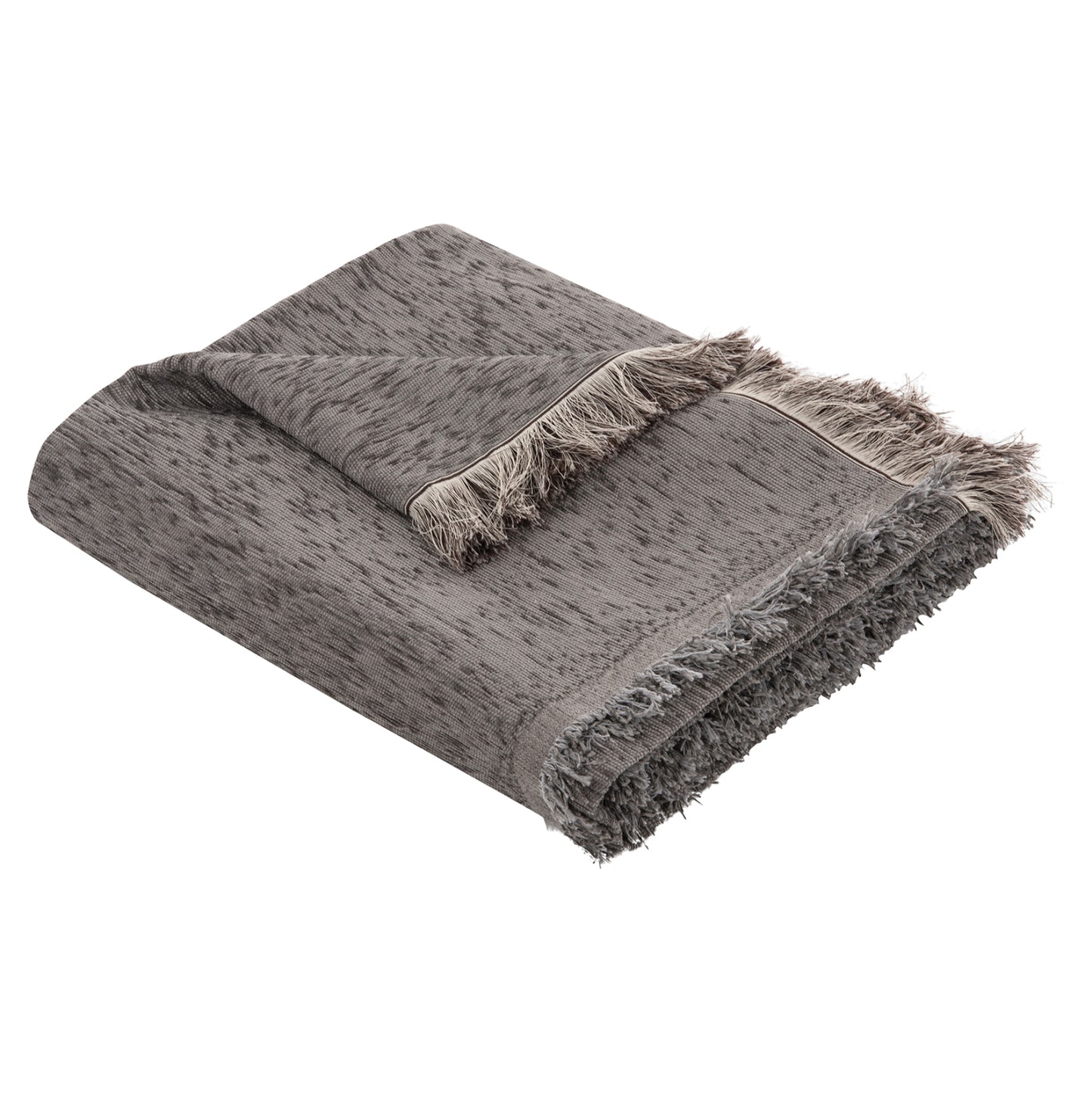SOFA COVER-THROW WITH FRINGES DREAMTOPIA HM12164.08 IN GREY COLOR 178X178cm.