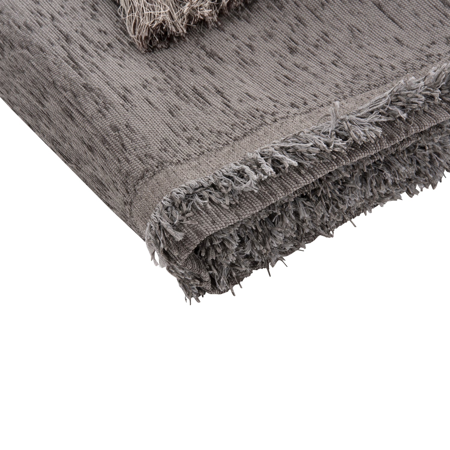 SOFA COVER-THROW WITH FRINGES DREAMTOPIA HM12164.08 IN GREY COLOR 178X178cm.