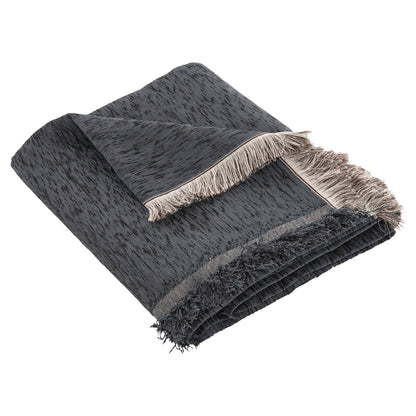 SOFA COVER-THROW WITH FRINGES DREAMTOPIA HM12164.09 IN BLUE COLOR 178X178cm.