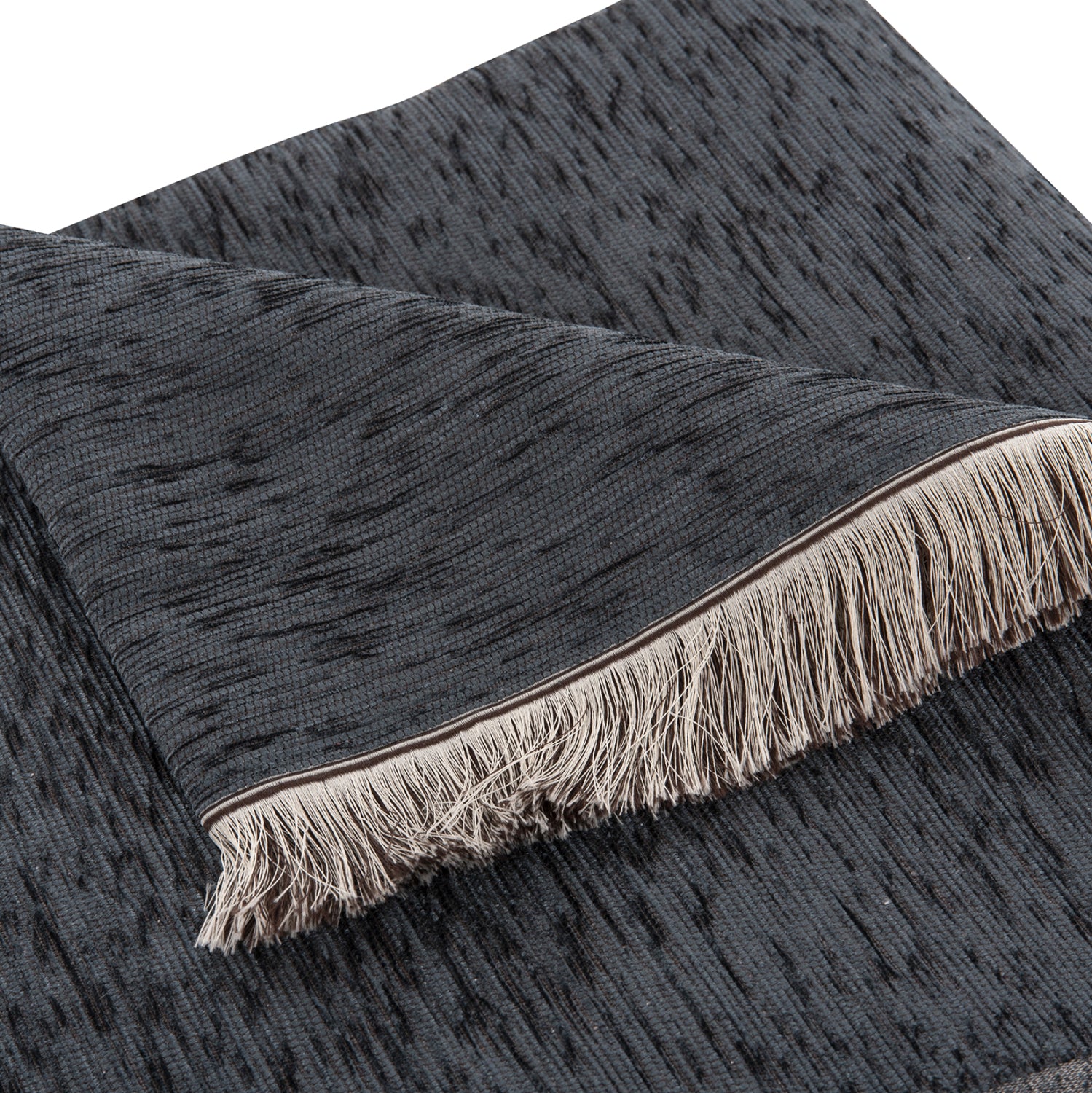 SOFA COVER-THROW WITH FRINGES DREAMTOPIA HM12164.09 IN BLUE COLOR 178X178cm.