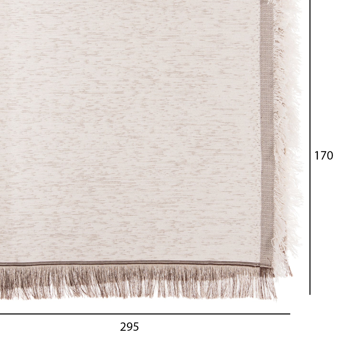 SOFA COVER-THROW WITH FRINGES DREAMTOPIA HM12165.07 IN ECRU COLOR 295X170cm.