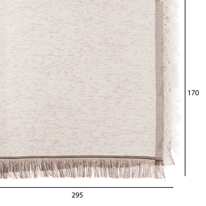 SOFA COVER-THROW WITH FRINGES DREAMTOPIA HM12165.07 IN ECRU COLOR 295X170cm.