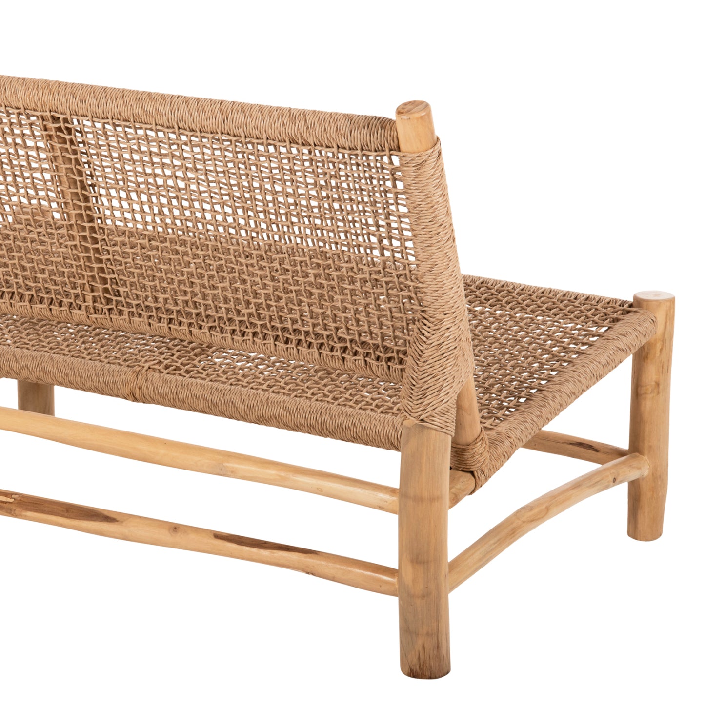OUTDOOR 4PCS LOUNGE SET LONDER HM11957 SOLID TEAK WOOD-SYNTH.RATTAN-NATURAL COLOR
