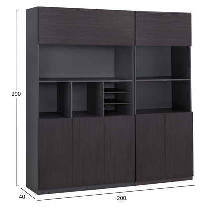 Set professional office library 2 pieces Rosewood HM11203