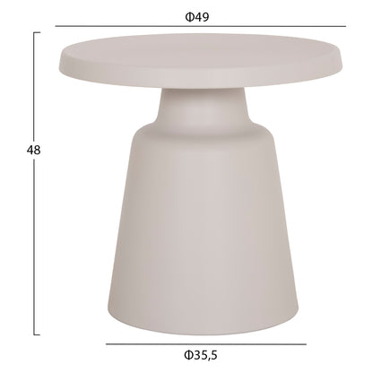 SET 2 COFFEE TABLES RINKON2 HM18304.01 ALL METAL IN WHITE Φ49cm & Φ69cm