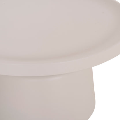 SET 2 COFFEE TABLES RINKON2 HM18304.01 ALL METAL IN WHITE Φ49cm & Φ69cm