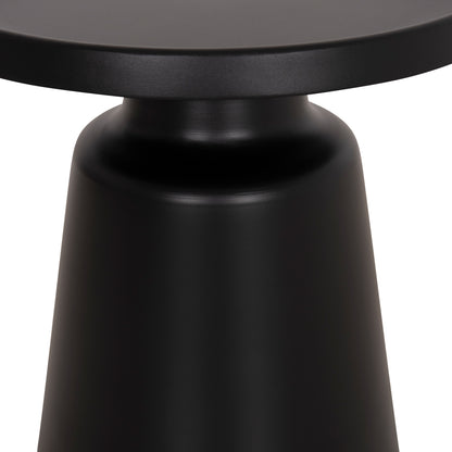SET 2 COFFEE TABLES RINKON2 HM18304.02 ALL METAL IN BLACK Φ49cm & Φ69cm