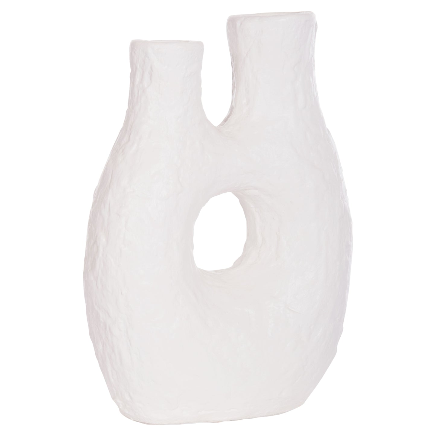 SET 2PCS TABLE DECORATIVE VASES NAMENTIS HM21143.01 TERRACOTTA IN WHITE/MAROON RED