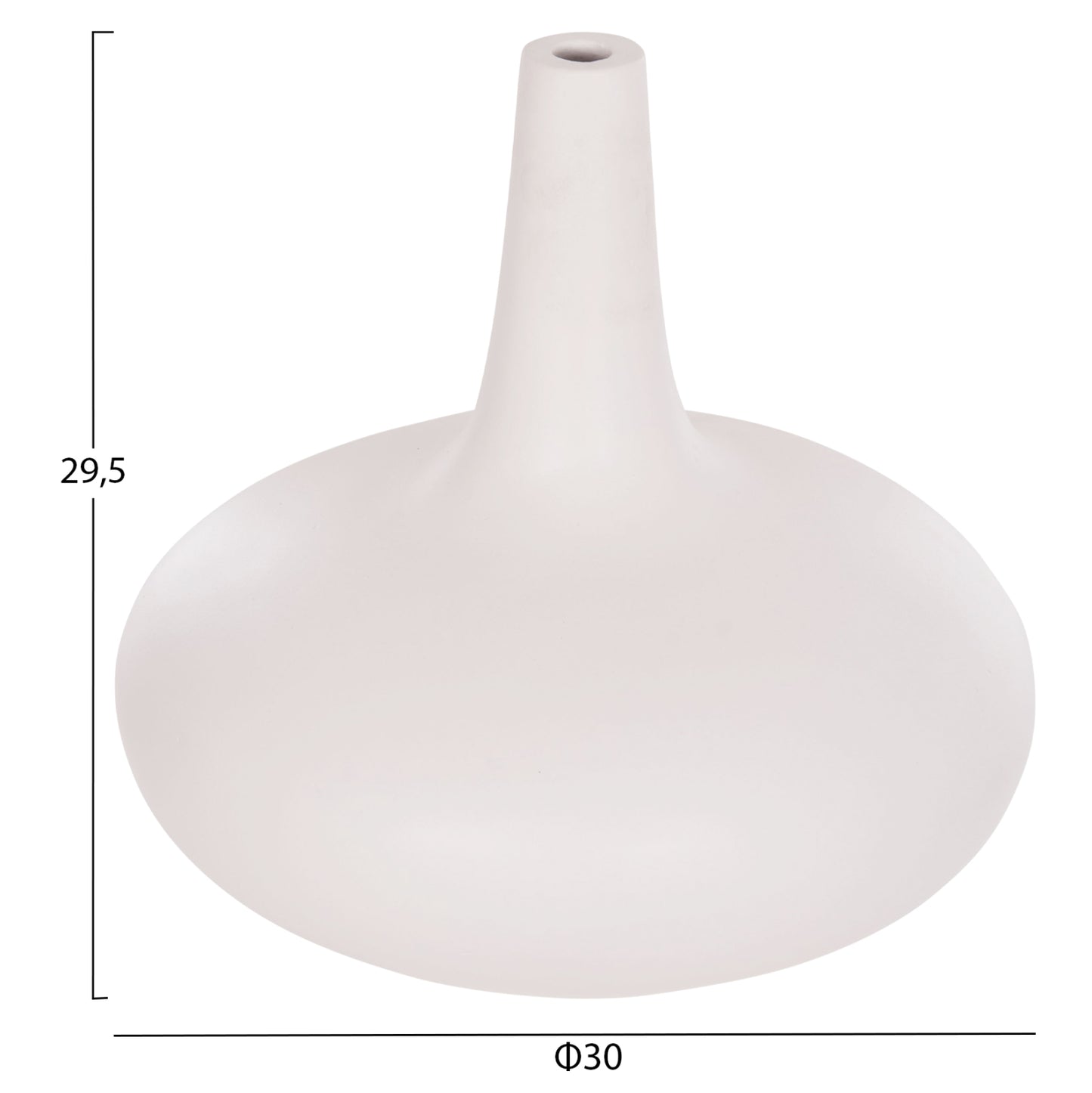 SET OF 3 TABLE DECORATIVE VASES DENI HM21141 FIBER CEMENT IN WHITE