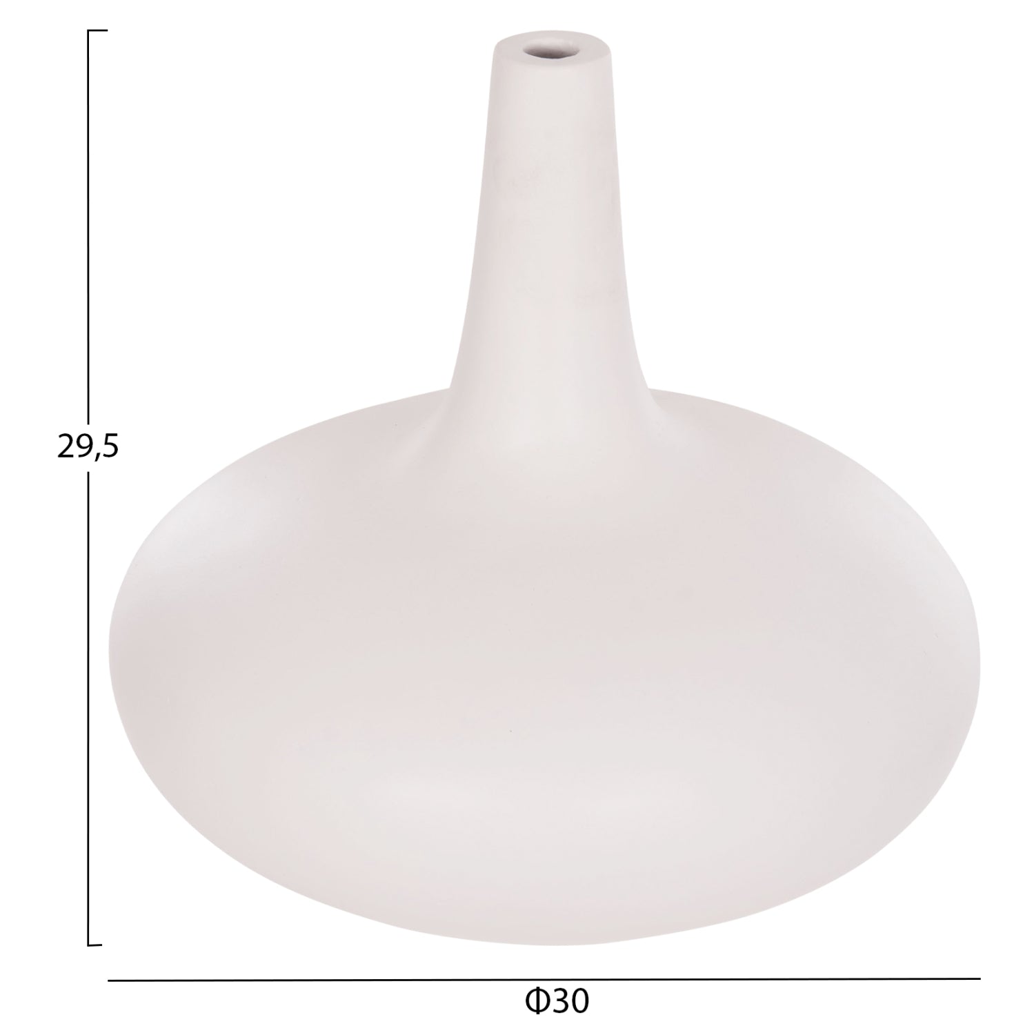 SET OF 3 TABLE DECORATIVE VASES DENI HM21141 FIBER CEMENT IN WHITE