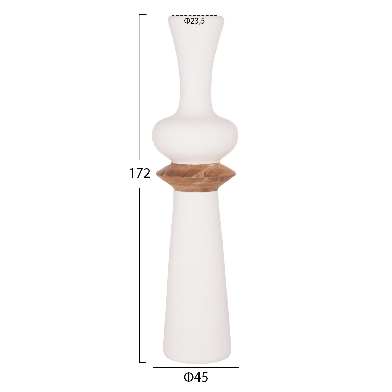 SET 3PCS DECORATIVE FLOOR VASES NEBULA HM21139.02 FIBER CEMENT--ΤΕΑΚ WOOD