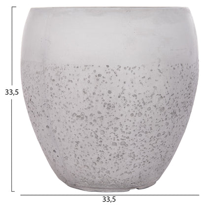 GARDEN PLANTERS SET 3PCS SERIES GARDENER HM4718 FIBERCLAY IN WHITE Φ55x54Hcm.