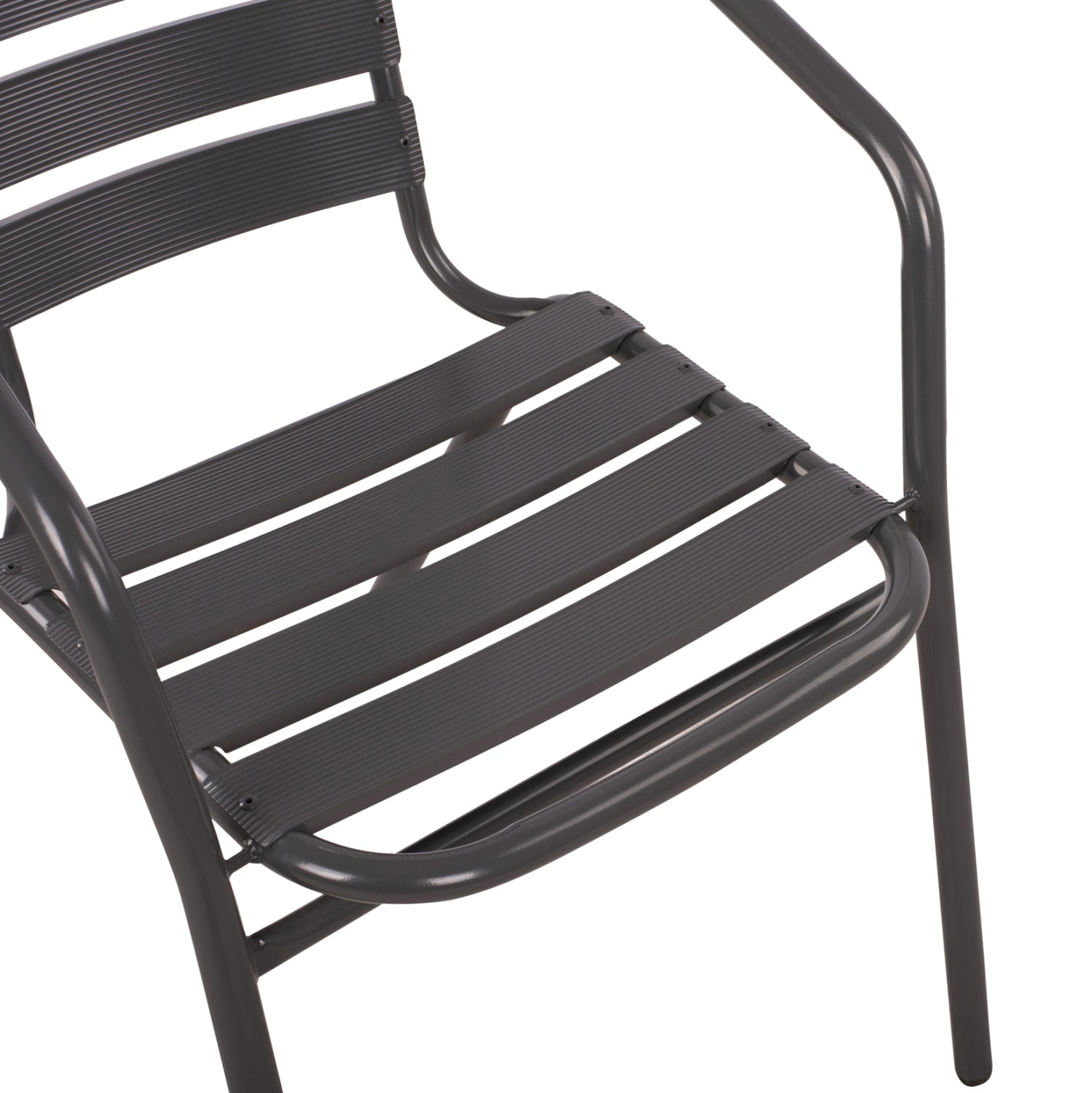 Set 3 pieces With Table Figo 70x70x72 & Armchairs Laura Grey Color HM10469
