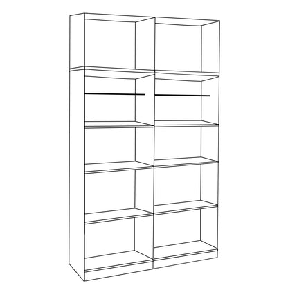 Set 4 pieces Wardrobe Four Leaf with loft Zebrano 160x42x241 HM11353.01