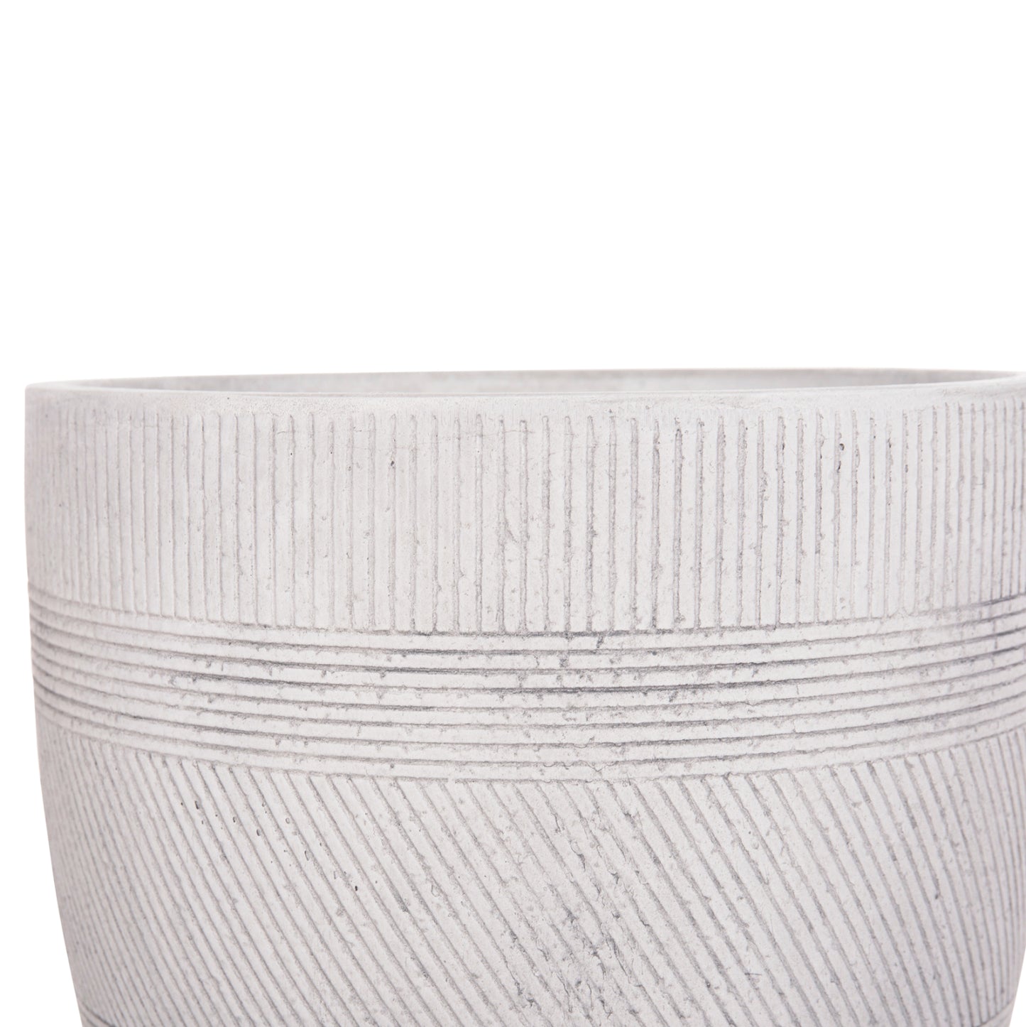 GARDEN PLANTERS ROUND SET 4PCS SERIES GARDENER HM4719 FIBERCLAY--IN CEMENT COLOR Φ44x43Hcm.