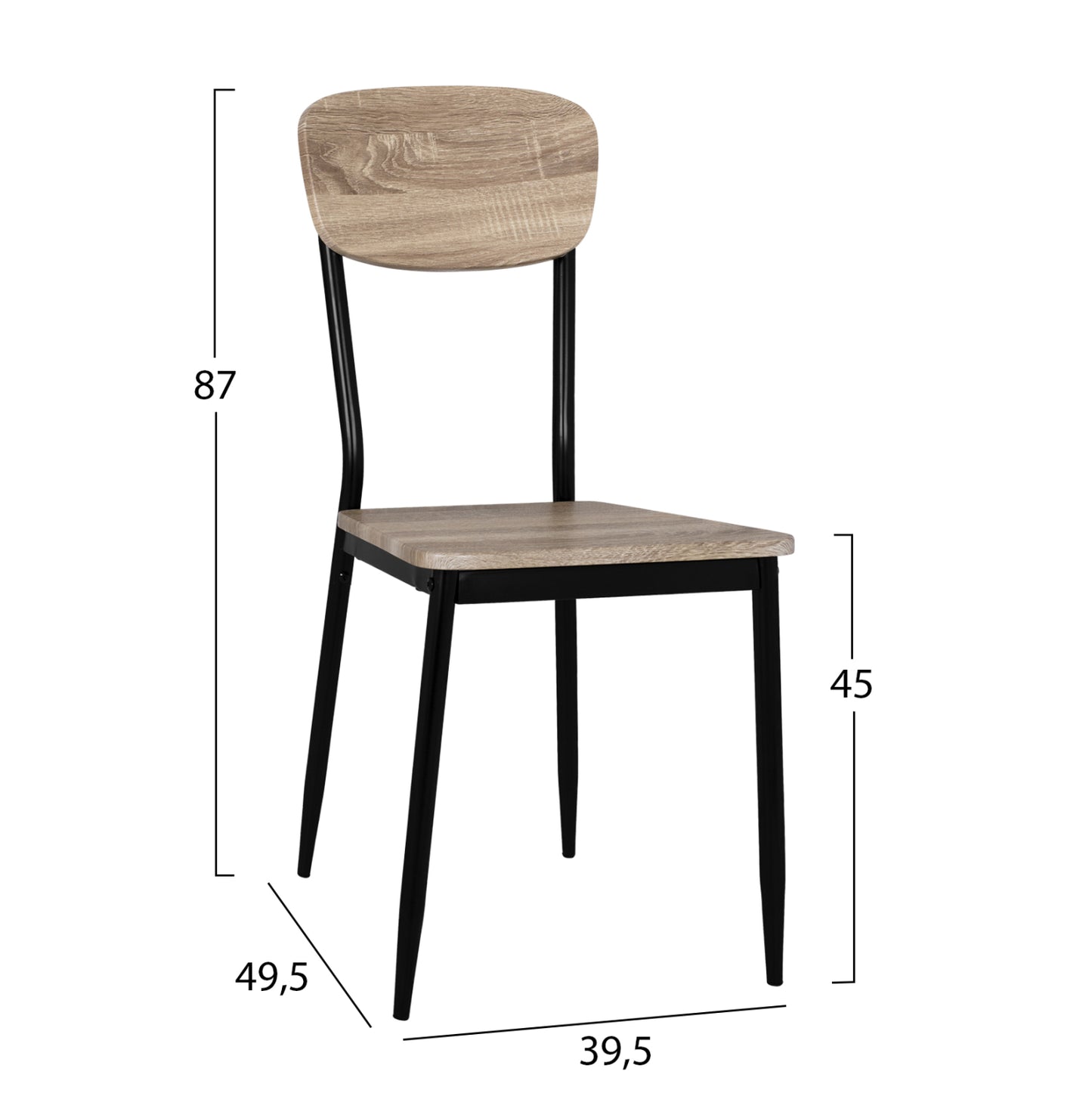 Set 5 pieces Table black & chairs Sonama with black chairs HM11072