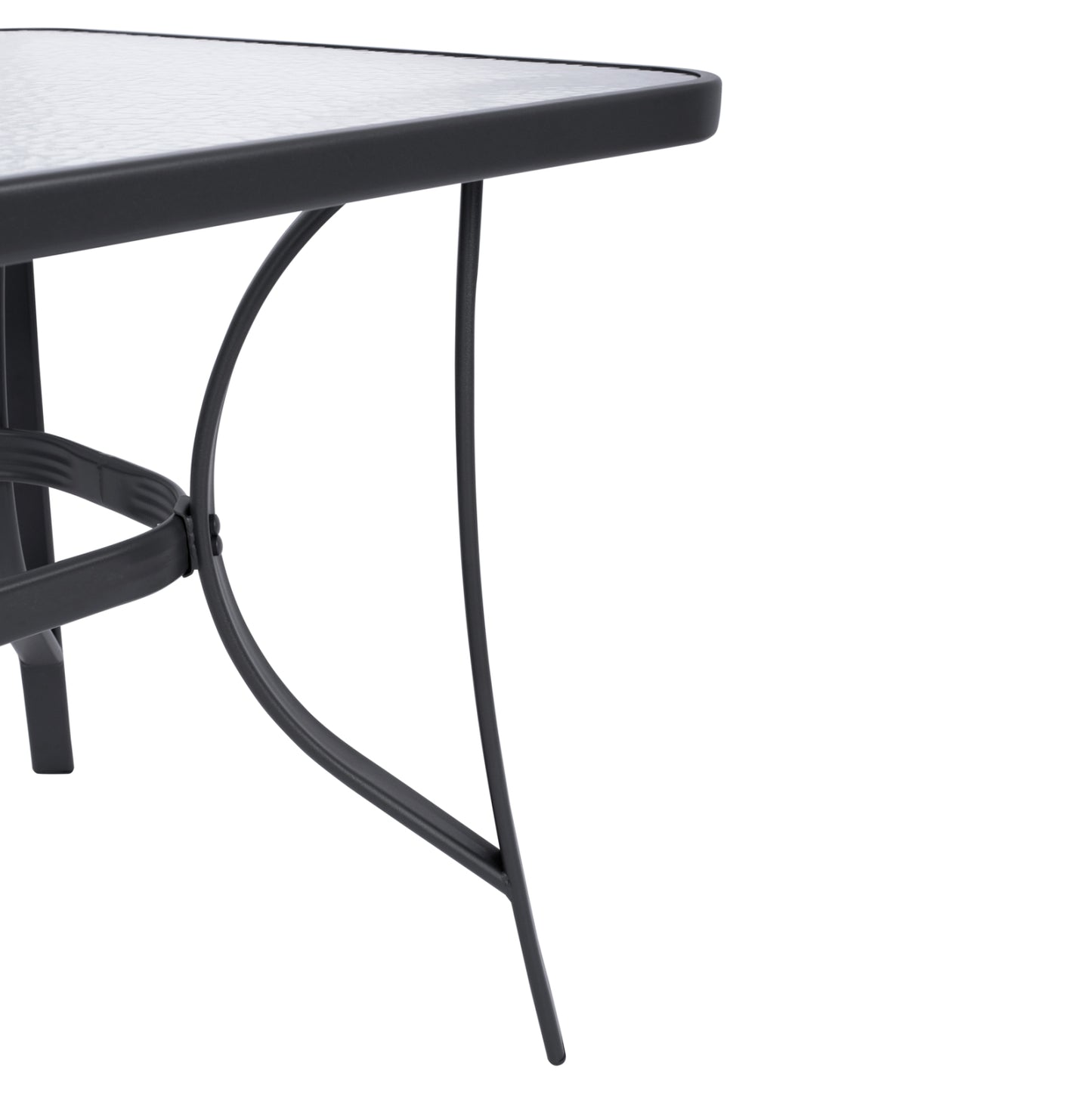 Set 5 pieces Metallic Table & Folding grey chairs HM10558.01