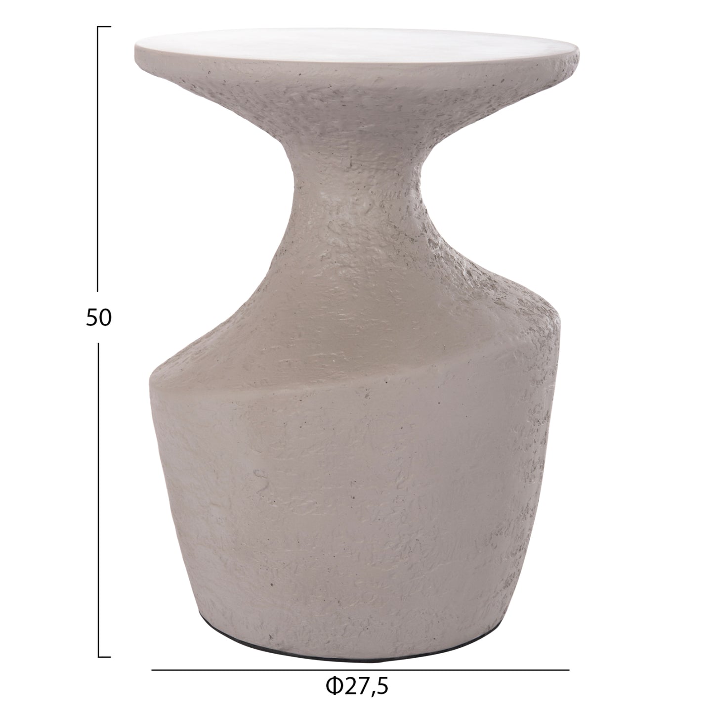 SIDE TABLES 2PCS SET REBON HM21137.03 FIBER CEMENT IN GREY--Φ40cm & Φ27.5cm