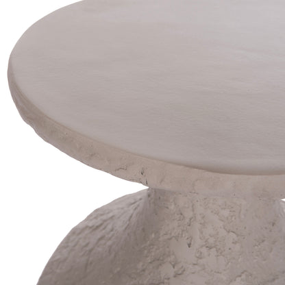 SIDE TABLES 2PCS SET REBON HM21137.03 FIBER CEMENT IN GREY--Φ40cm & Φ27.5cm