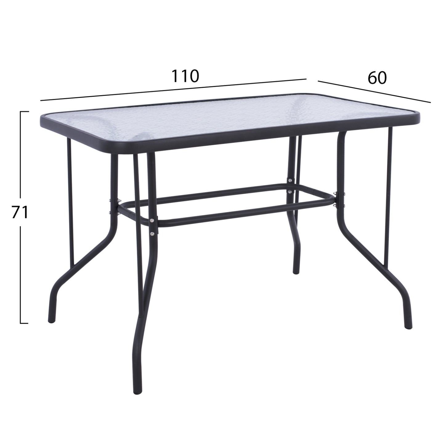OUTDOOR DINING SET 5PCS MAG HM21033.01 METAL TABLE ΑΔΑΜ  & 4 FOLDABLE CHAIRS-DARK GREY