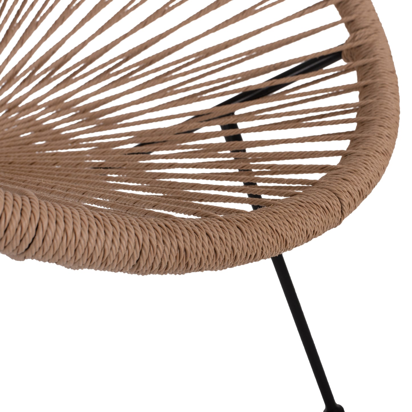 OUTDOOR LOUNGE SET 3PCS ACAPULCO HM21100 TWISTED WICKER-METAL